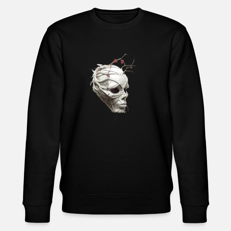 die weiße Maske - Stanley/Stella Unisex Bio-Sweatshirt CHANGER  - Schwarz