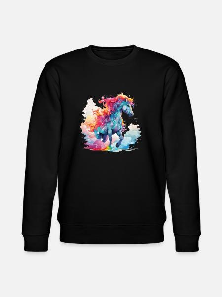 im bunten Galopp - Stanley/Stella Unisex Bio-Sweatshirt CHANGER - Schwarz