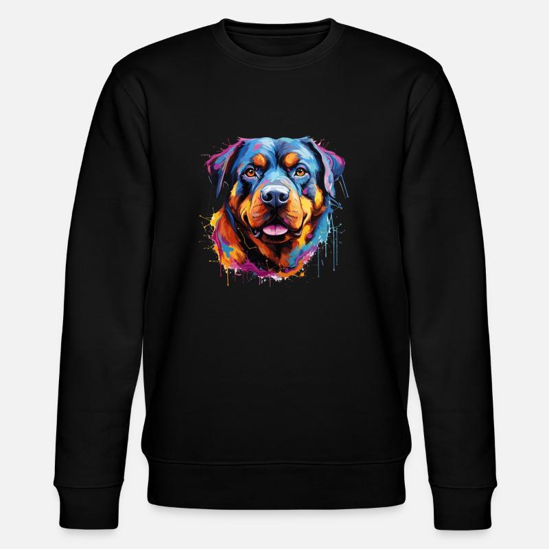 der liebe Rotti - Stanley/Stella Unisex Bio-Sweatshirt CHANGER  - Schwarz