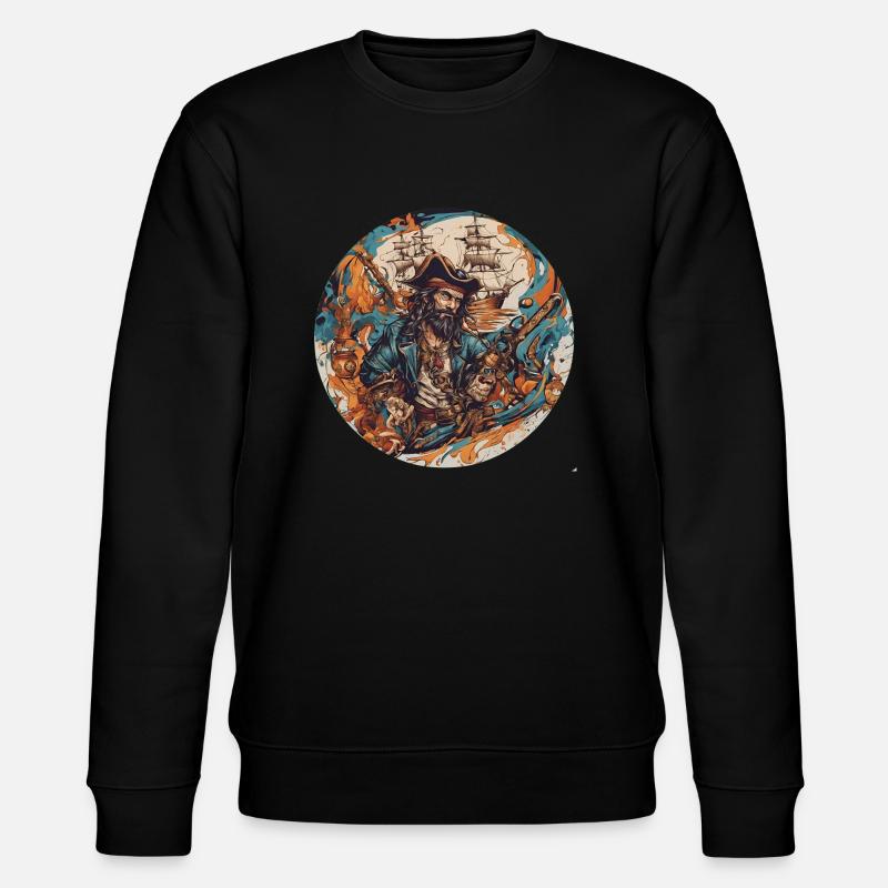 Old Pirate - Stanley/Stella Unisex Bio-Sweatshirt CHANGER  - Schwarz