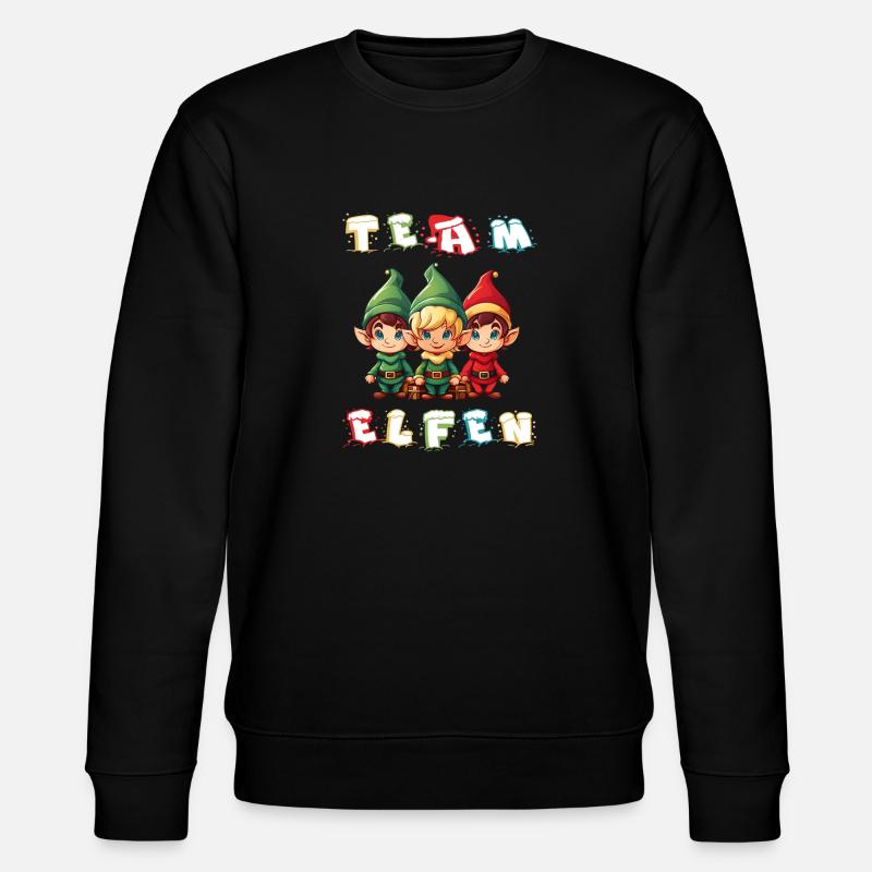 Team Elfen - Stanley/Stella Unisex Bio-Sweatshirt CHANGER  - Schwarz