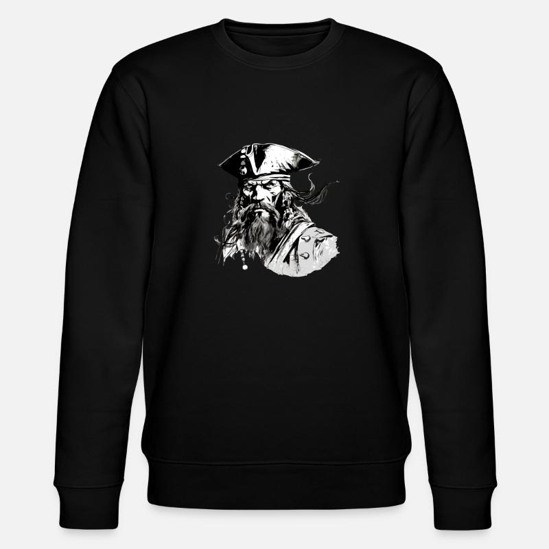 Jack der Pirat - Stanley/Stella Unisex Bio-Sweatshirt CHANGER  - Schwarz