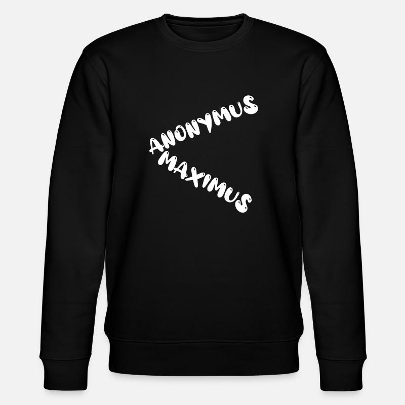 Anonymus Maximus - Stanley/Stella Unisex Bio-Sweatshirt CHANGER  - Schwarz