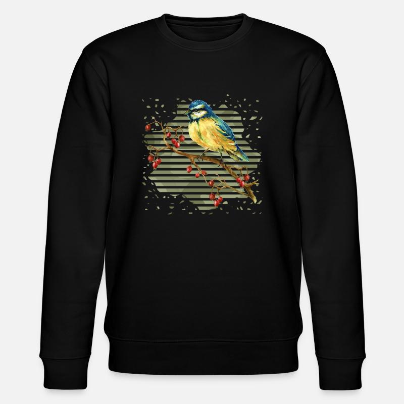 Bunter Vogel - Stanley/Stella Unisex Bio-Sweatshirt CHANGER  - Schwarz