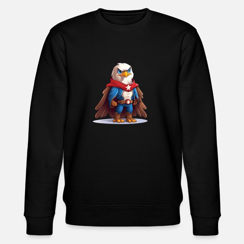 Amerikanischer Adler - Stanley/Stella Unisex Bio-Sweatshirt CHANGER  - Schwarz