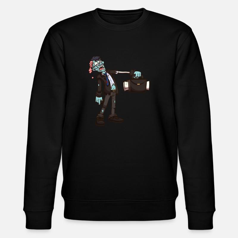 Arbeitender Zombie - Stanley/Stella Unisex Bio-Sweatshirt CHANGER  - Schwarz