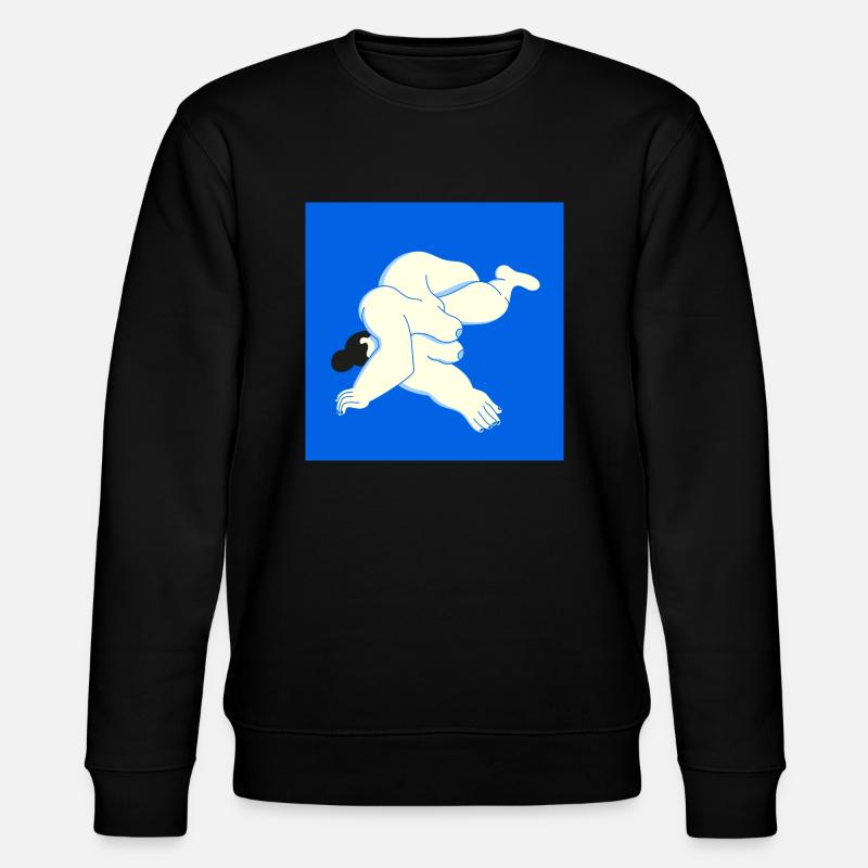 Frauenkörper auf blau - Stanley/Stella Unisex Bio-Sweatshirt CHANGER  - Schwarz