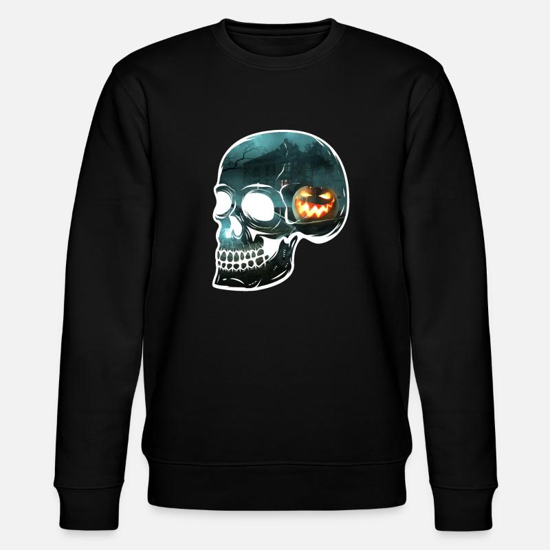 Skull terrifying vision - Stanley/Stella CHANGER Unisex Organic Sweatshirt - black