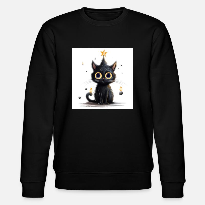 Chat de Noël - Sweat bio CHANGER Stanley/Stella Unisexe - noir