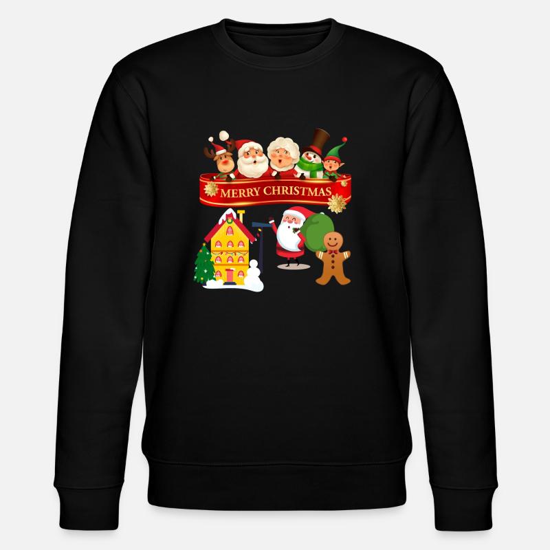 merry christmas - Stanley/Stella Unisex Bio-Sweatshirt CHANGER  - Schwarz