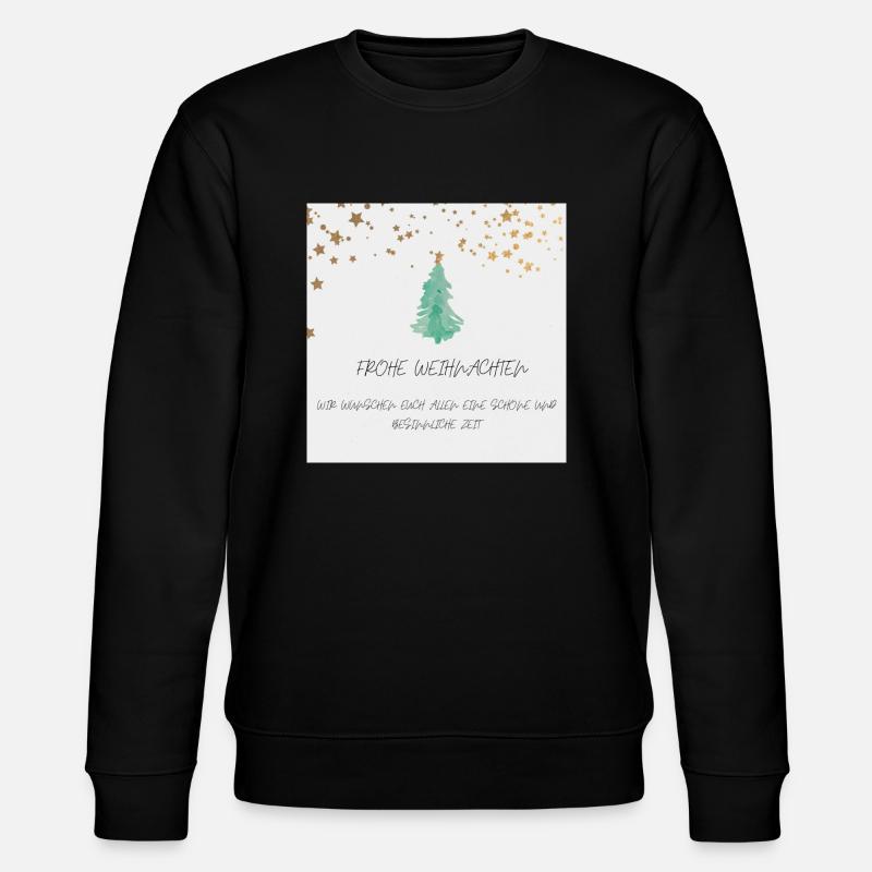 Frohe Weihnachten - Stanley/Stella Unisex Bio-Sweatshirt CHANGER  - Schwarz