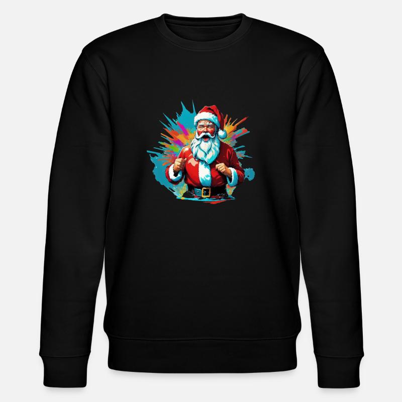 Weihnachtsmann - Stanley/Stella Unisex Bio-Sweatshirt CHANGER  - Schwarz