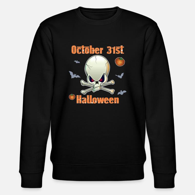 Crâne d’Halloween - Sweat bio CHANGER Stanley/Stella Unisexe - noir