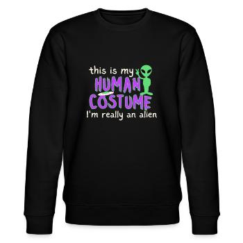 c’est mon costume humain, je suis vraiment un extraterrestre - Sweat bio CHANGER Stanley/Stella Unisexe - noir - Devant - Nik (191cm) & Marisol (170cm)