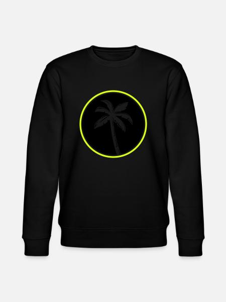 palm tree - Stanley/Stella CHANGER Unisex Organic Sweatshirt - black