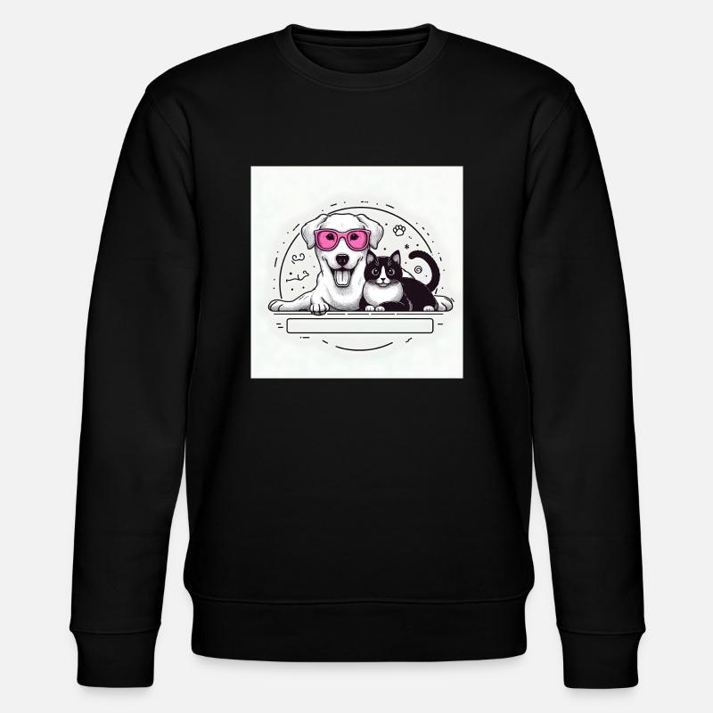 chat et chien - Sweat bio CHANGER Stanley/Stella Unisexe - noir