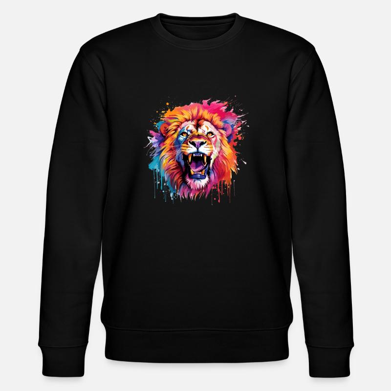 Löwe - Stanley/Stella Unisex Bio-Sweatshirt CHANGER  - Schwarz