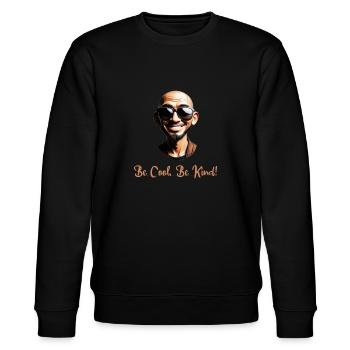 'Be Cool, Be Kind' Happy Guy avec des lunettes de soleil T-shirt - Sweat bio CHANGER Stanley/Stella Unisexe - noir - Devant - Nik (191cm) & Marisol (170cm)