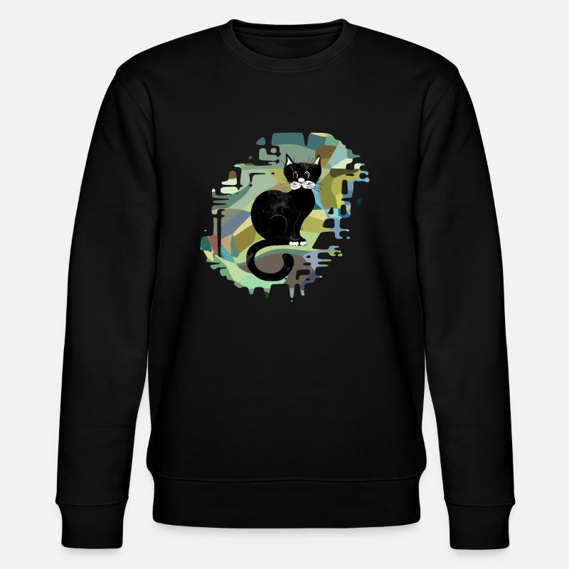 Cat - Stanley/Stella CHANGER Unisex Organic Sweatshirt - black
