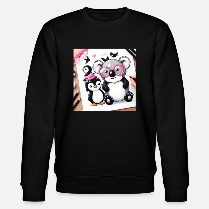 Koala et pingouin - Sweat bio CHANGER Stanley/Stella Unisexe - noir