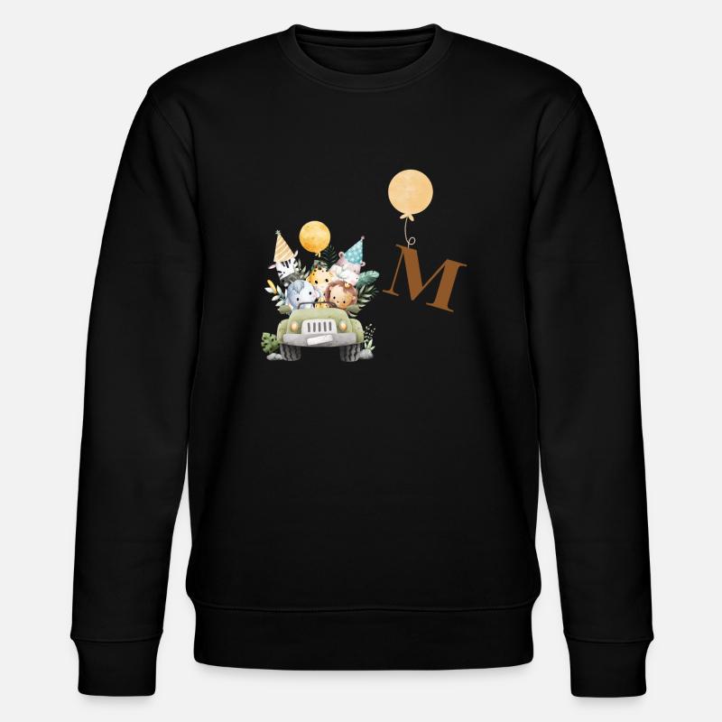 Buchstabe M Safari - Stanley/Stella Unisex Bio-Sweatshirt CHANGER  - Schwarz