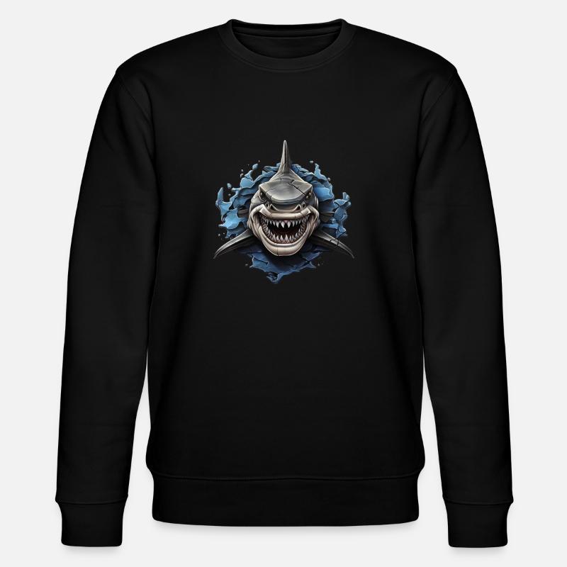 Design de requin cool - Sweat bio CHANGER Stanley/Stella Unisexe - noir