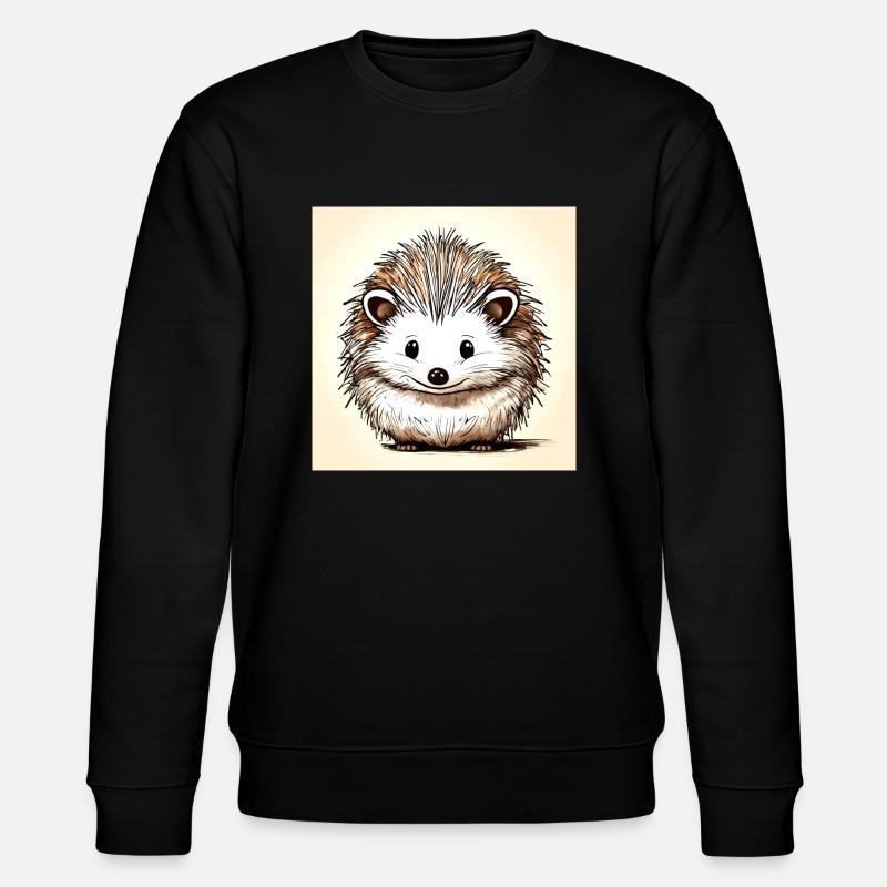 Niedlicher Igel - Stanley/Stella Unisex Bio-Sweatshirt CHANGER  - Schwarz