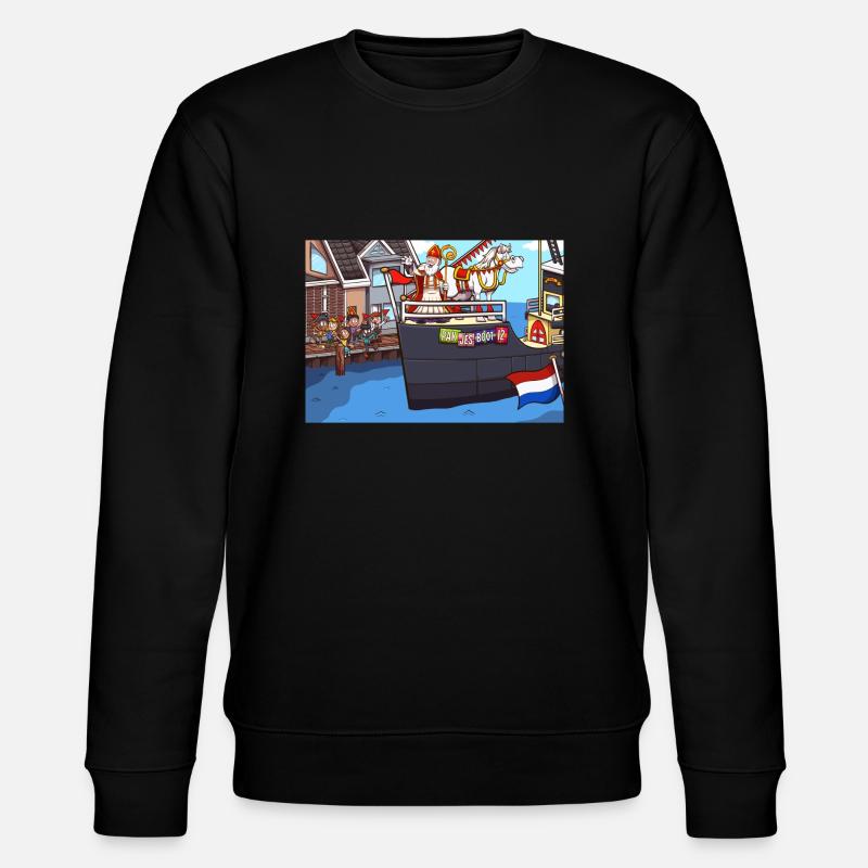 Ankunft des Heiligen Nikolaus - Stanley/Stella Unisex Bio-Sweatshirt CHANGER  - Schwarz