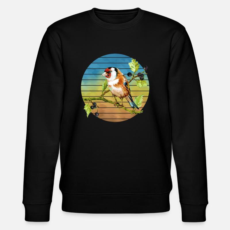 Bunter Vogel - Stanley/Stella Unisex Bio-Sweatshirt CHANGER  - Schwarz
