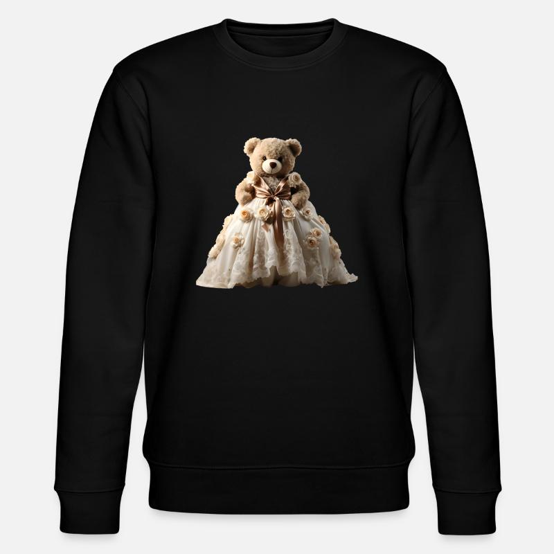 Teddybärin im Hochzeitskleid - Stanley/Stella Unisex Bio-Sweatshirt CHANGER  - Schwarz