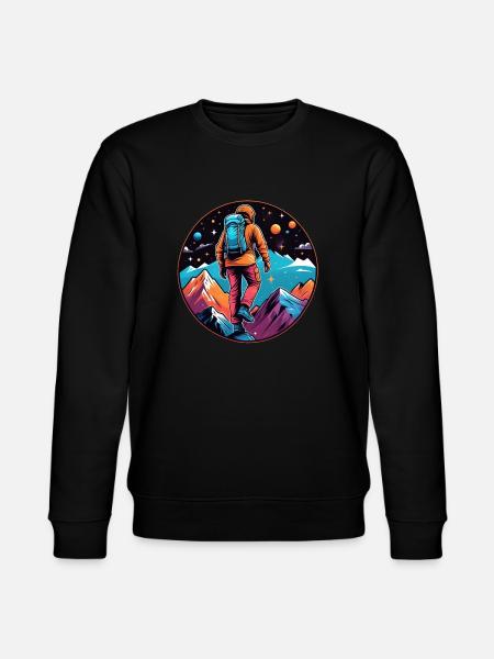 Climbing - Moon - Space - Stanley/Stella CHANGER Unisex Organic Sweatshirt - black