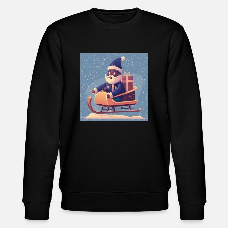 Santa‘s Schlitten - Stanley/Stella Unisex Bio-Sweatshirt CHANGER  - Schwarz