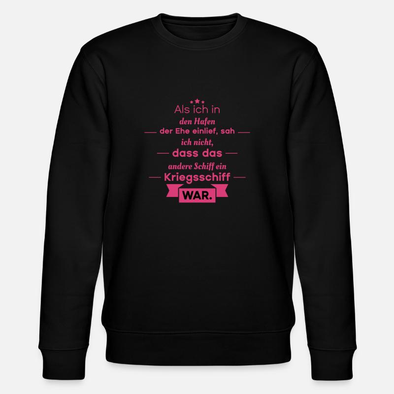 Lustige Sprüche Scheidung - Stanley/Stella Unisex Bio-Sweatshirt CHANGER  - Schwarz