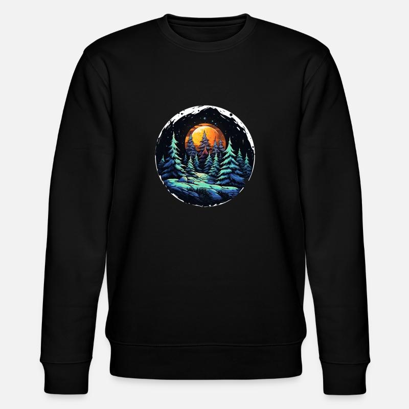 round christmas night - Stanley/Stella Unisex Bio-Sweatshirt CHANGER  - Schwarz