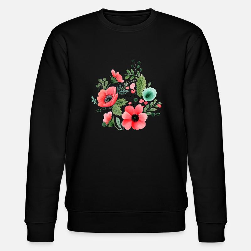 Fleurs de pastèque - Sweat bio CHANGER Stanley/Stella Unisexe - noir
