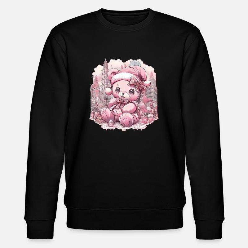 rosa teddy 1 - Stanley/Stella Unisex Bio-Sweatshirt CHANGER  - Schwarz