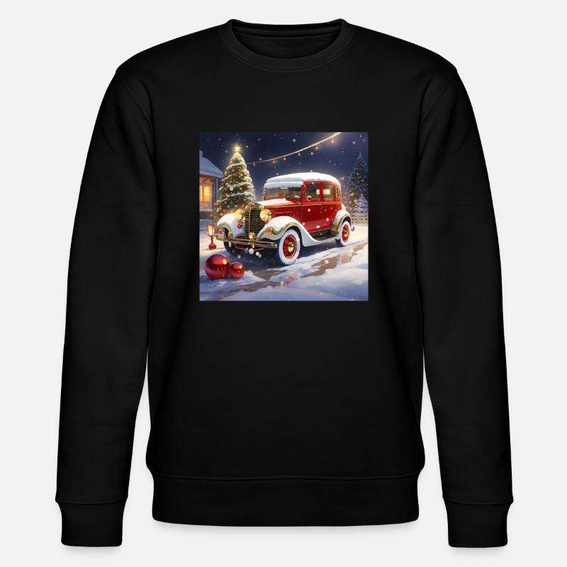 Oldtimer zu Weihnachten - Stanley/Stella Unisex Bio-Sweatshirt CHANGER  - Schwarz