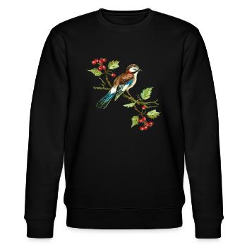 Bunter Vogel - Stanley/Stella Unisex Bio-Sweatshirt CHANGER  - Schwarz - Vorne - Nik (191cm) & Marisol (170cm)