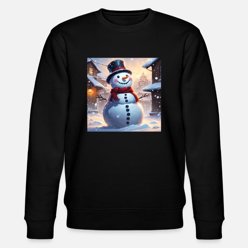 Schneemann - Stanley/Stella Unisex Bio-Sweatshirt CHANGER  - Schwarz