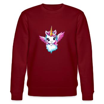 Licorne Unicorn Kawaii - Sweat bio CHANGER Stanley/Stella Unisexe - bordeaux - Devant - Nik (191cm) & Marisol (170cm)