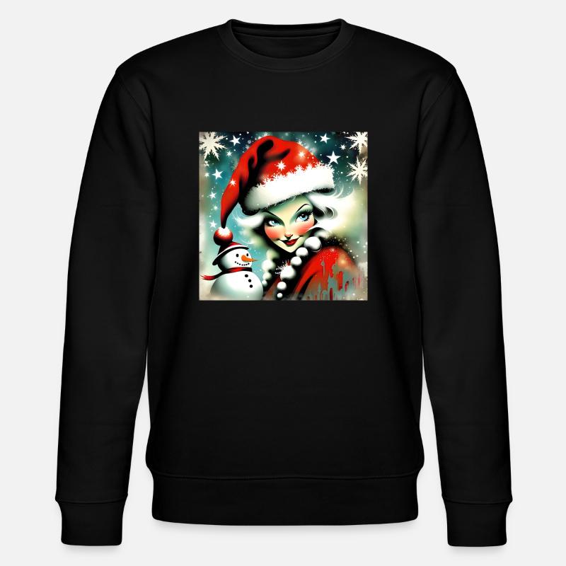 Frohe Weihnachten #15 - Stanley/Stella Unisex Bio-Sweatshirt CHANGER  - Schwarz