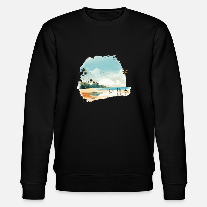 La Plage Paysage - Sweat bio CHANGER Stanley/Stella Unisexe - noir