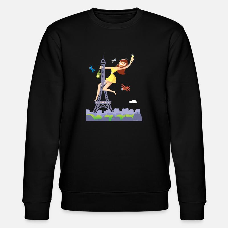 Parisienne Eiffelturm Pole Dance - Stanley/Stella Unisex Bio-Sweatshirt CHANGER  - Schwarz