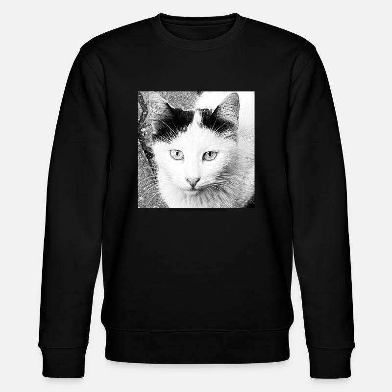 Süße Katze - Stanley/Stella Unisex Bio-Sweatshirt CHANGER  - Schwarz