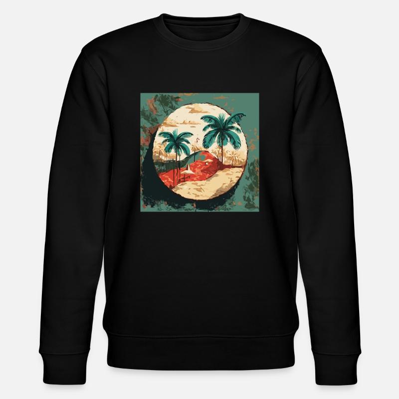 Palmen in Cuba - Stanley/Stella Unisex Bio-Sweatshirt CHANGER  - Schwarz