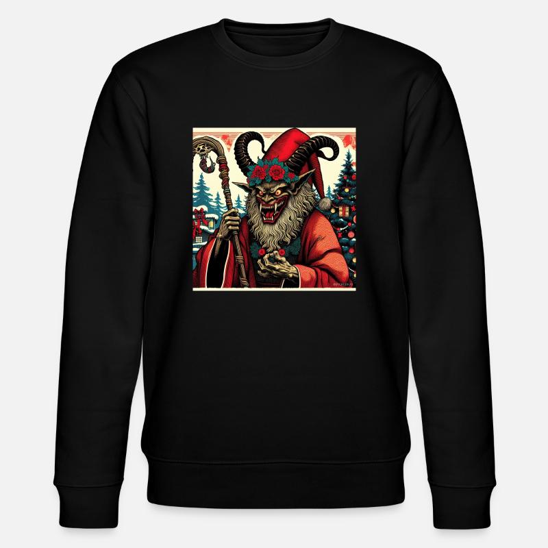Krampus-Weihnachtsmann - Stanley/Stella Unisex Bio-Sweatshirt CHANGER  - Schwarz