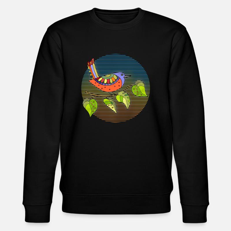 Bunter Vogel - Stanley/Stella Unisex Bio-Sweatshirt CHANGER  - Schwarz