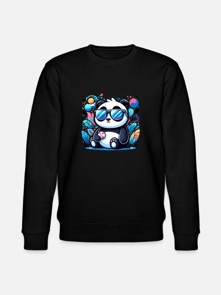 Panda Sunglasses - Stanley/Stella CHANGER Unisex Organic Sweatshirt - black