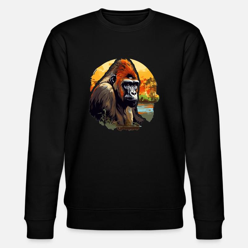 Gorille Amazone Motif - Sweat bio CHANGER Stanley/Stella Unisexe - noir