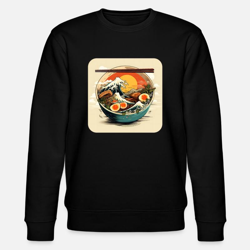 Ramen Wave - Stanley/Stella CHANGER Unisex Organic Sweatshirt - black